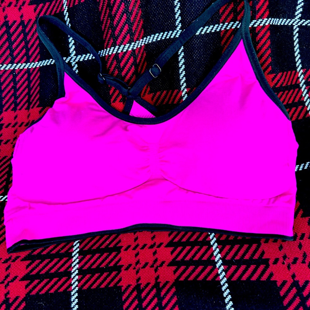 Avia Mean Girls Wednesday We Wear Pink Sports Bra Size XL